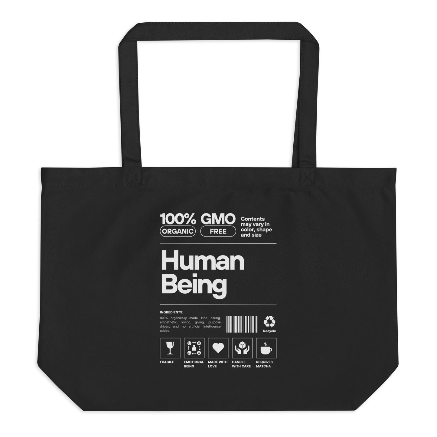 Back2Skool large organic tote bag